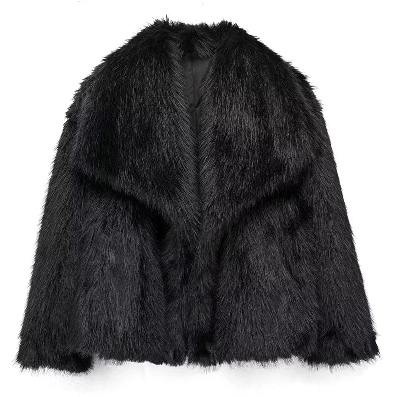 Kurze Damenjacke aus Kunstfell – Modische Fuchs-Felljacke für Herbst und Winter 8