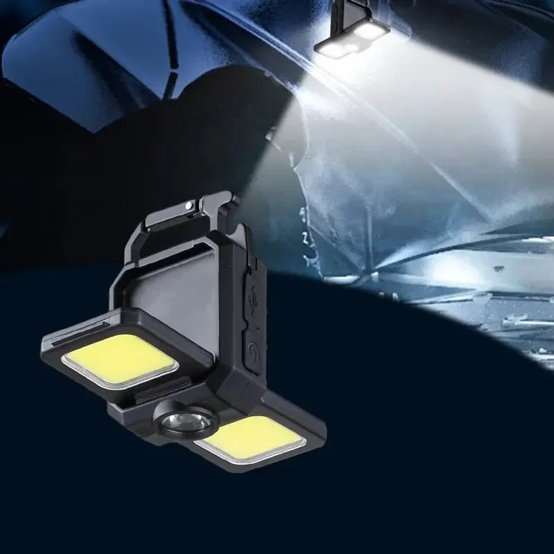 LED Arbeitsleuchte mit 800 Lumen und 5 Modi – Tragbares Arbeitslicht mit Akku, Magnetfuß und USB-C für Werkstatt und Outdoor 4