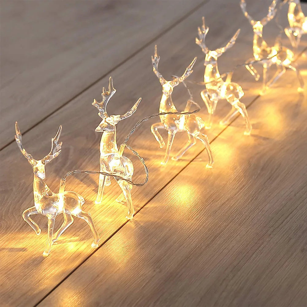 LED Lichterkette 1,5 Meter mit 10 Lichtern – Weihnachtsbaum Dekoration für Innen und Außen, Energieeffiziente Weihnachtsbeleuchtung 1