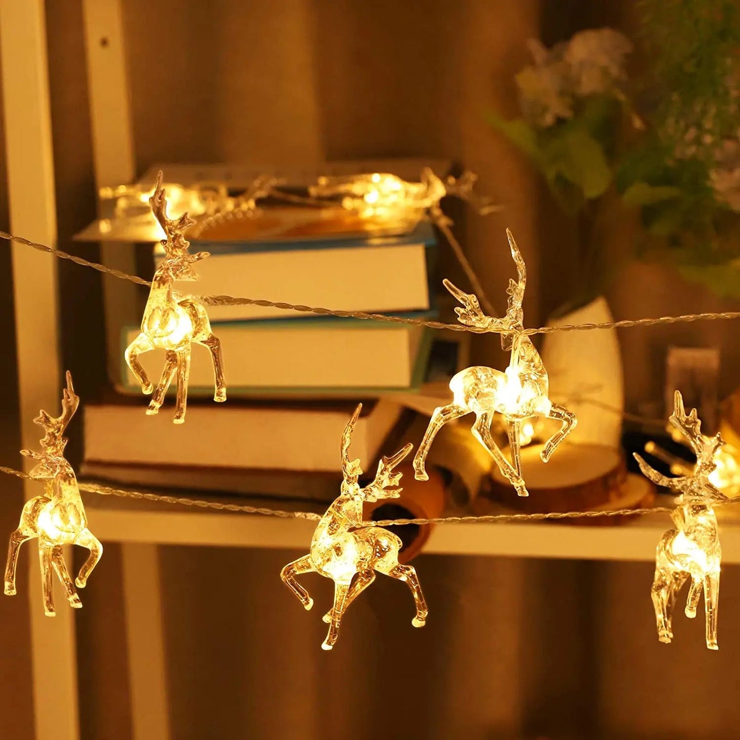LED Lichterkette 1,5 Meter mit 10 Lichtern – Weihnachtsbaum Dekoration für Innen und Außen, Energieeffiziente Weihnachtsbeleuchtung 4