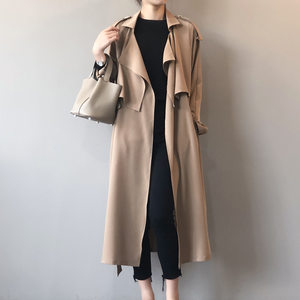 Women's Elegant Trench Coat – Long Cut Flowing Timeless for All Seasons