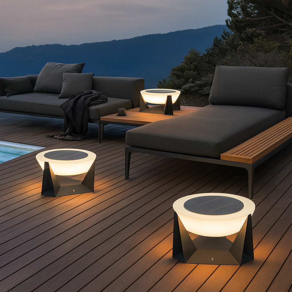 Lebendige Solar-Terrassenbeleuchtung mit modernem Touch 1