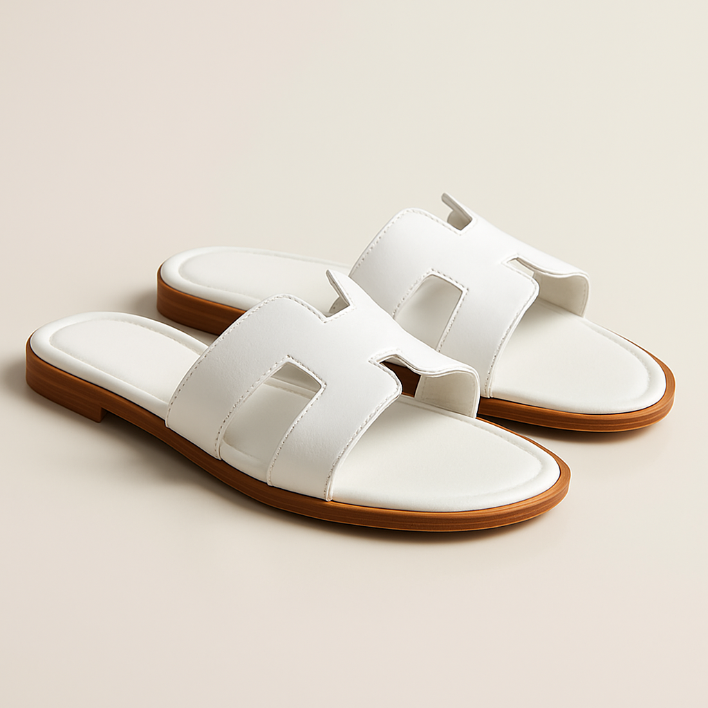 Leder Flache Sandalen Damen mit Verstellbarem Riemen und Ergonomischer Sohle – Atmungsaktives Design für Komfort und Stil 0