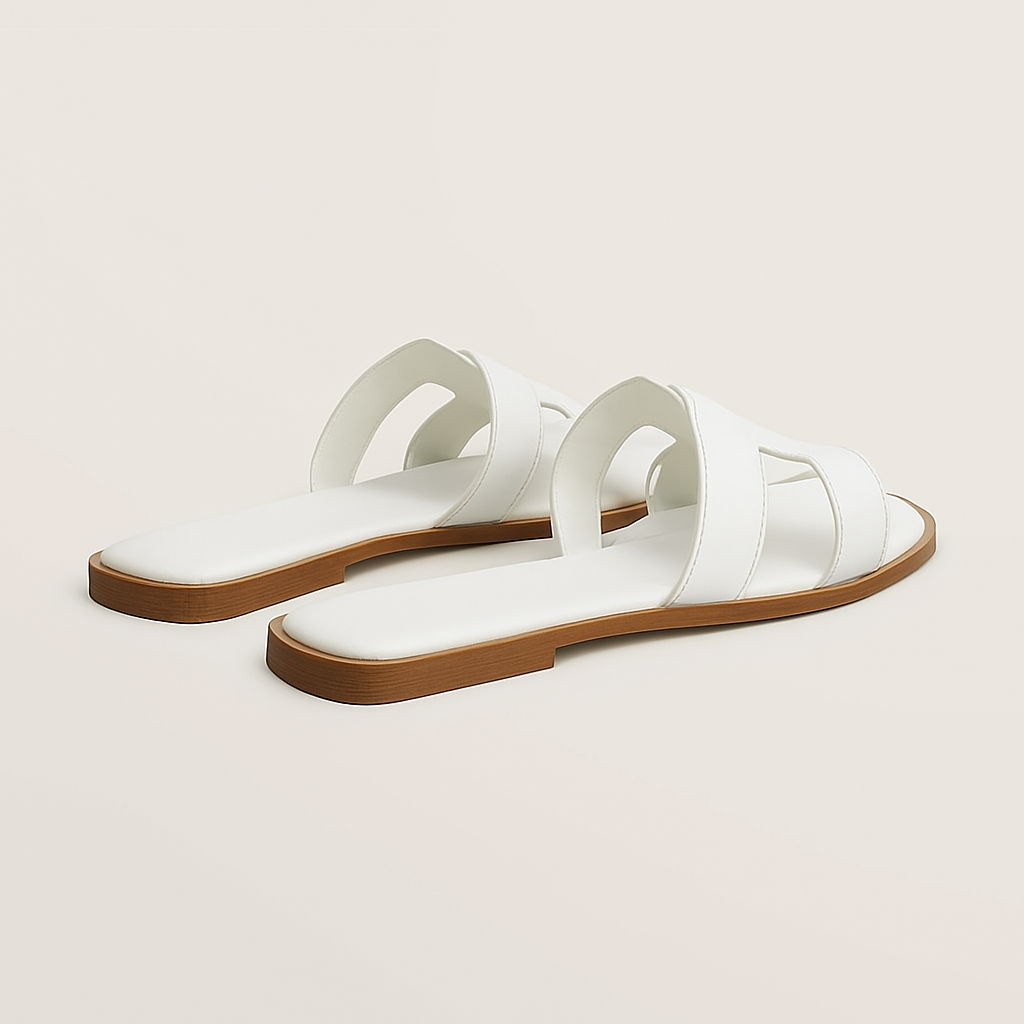 Leder Flache Sandalen Damen mit Verstellbarem Riemen und Ergonomischer Sohle – Atmungsaktives Design für Komfort und Stil 4
