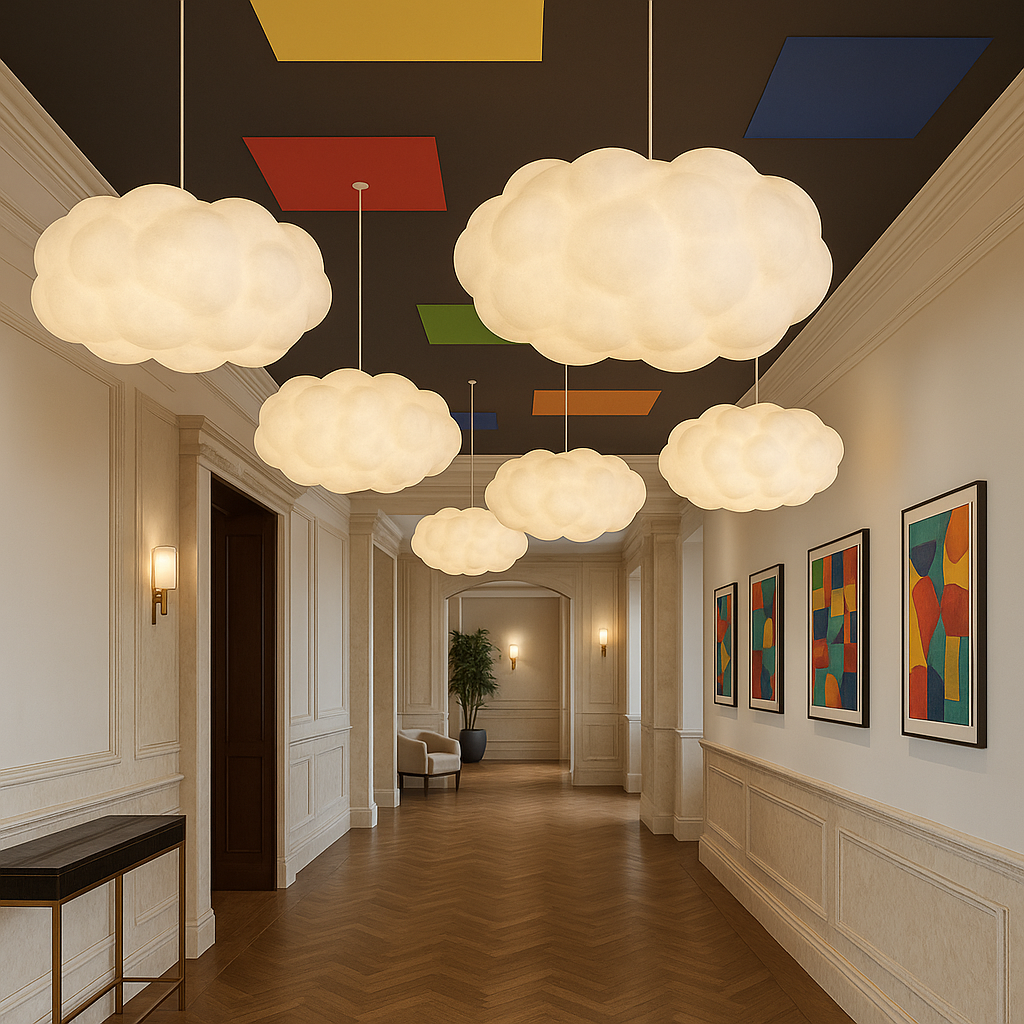 Leuchtende Wolken-Pendelleuchte 3