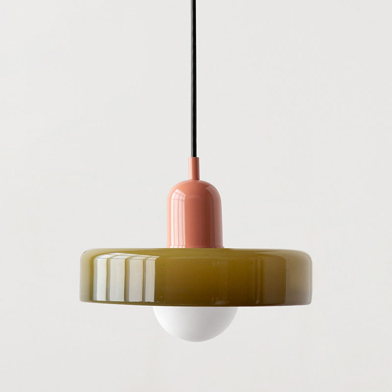 Linea | Bauhaus Farbglas-Pendelleuchte für klassisches Interieur 13