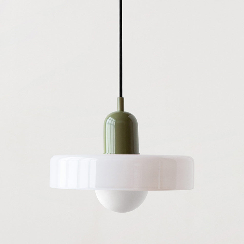 Linea | Bauhaus Farbglas-Pendelleuchte für klassisches Interieur 14