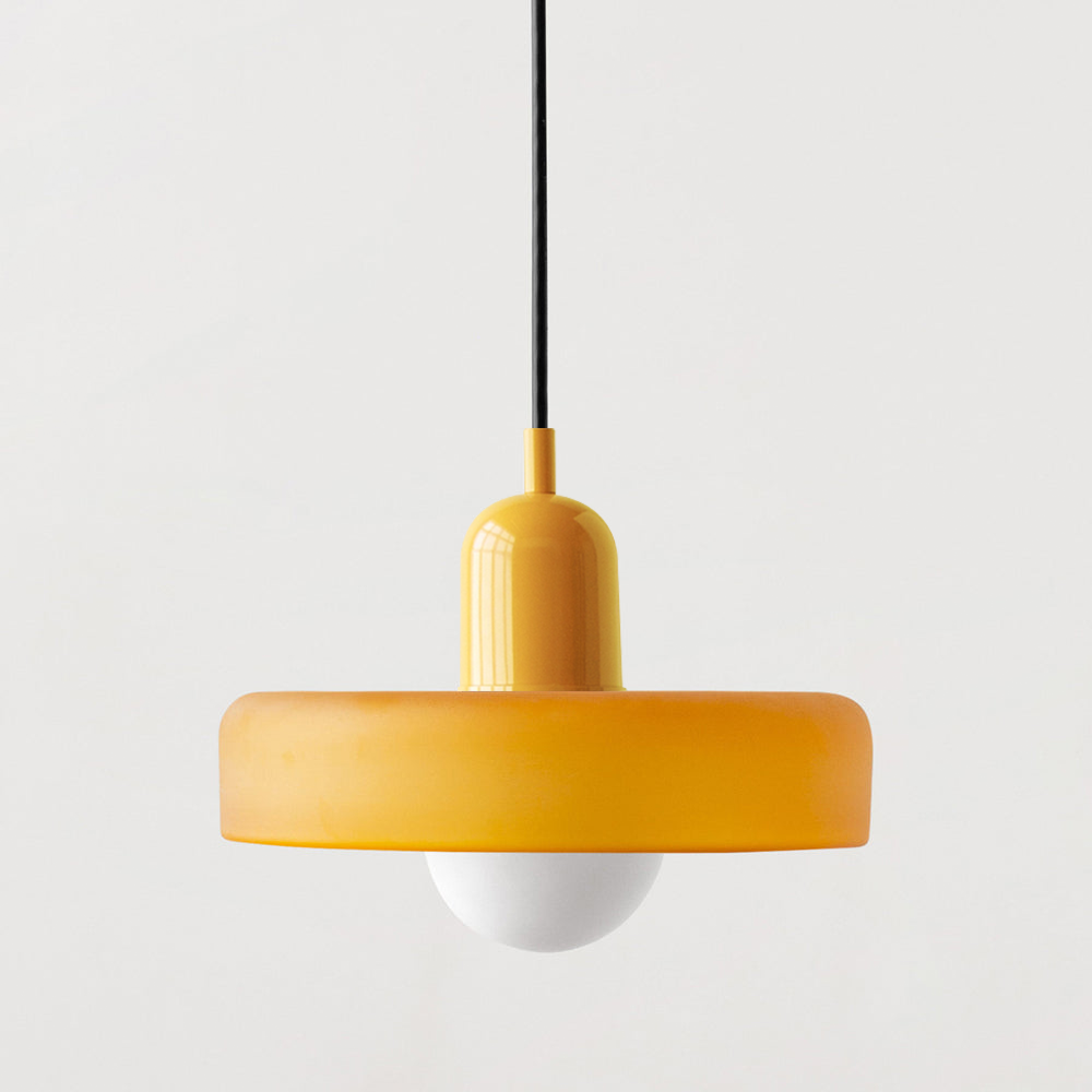 Linea | Bauhaus Farbglas-Pendelleuchte für klassisches Interieur 19
