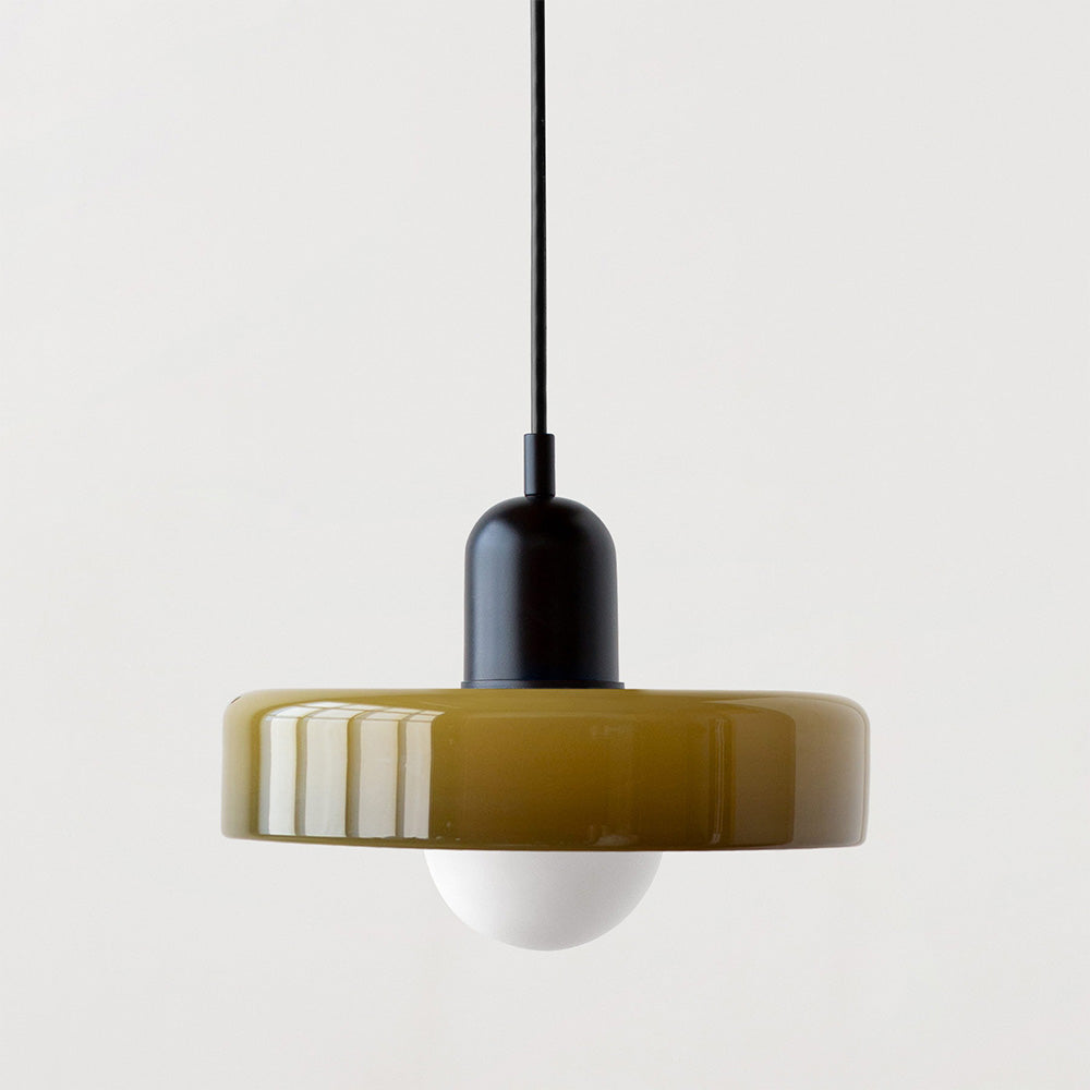 Linea | Bauhaus Farbglas-Pendelleuchte für klassisches Interieur 23