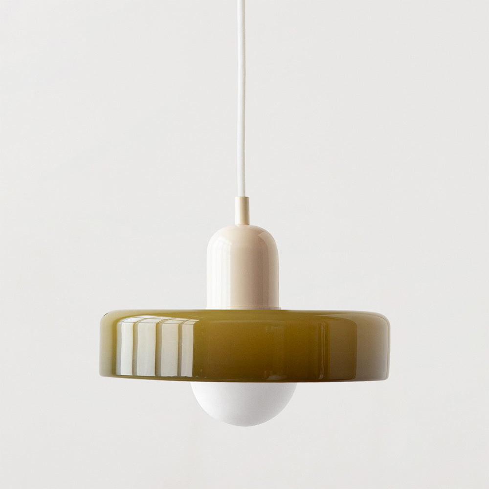 Linea | Bauhaus Farbglas-Pendelleuchte für klassisches Interieur 25