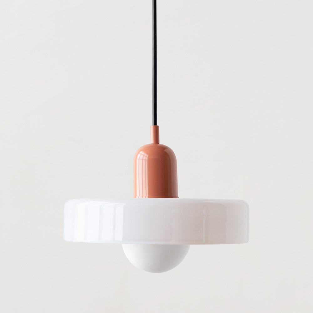 Linea | Bauhaus Farbglas-Pendelleuchte für klassisches Interieur 26