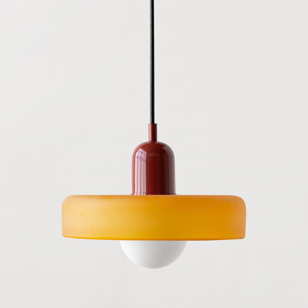 Linea | Bauhaus Farbglas-Pendelleuchte für klassisches Interieur 29