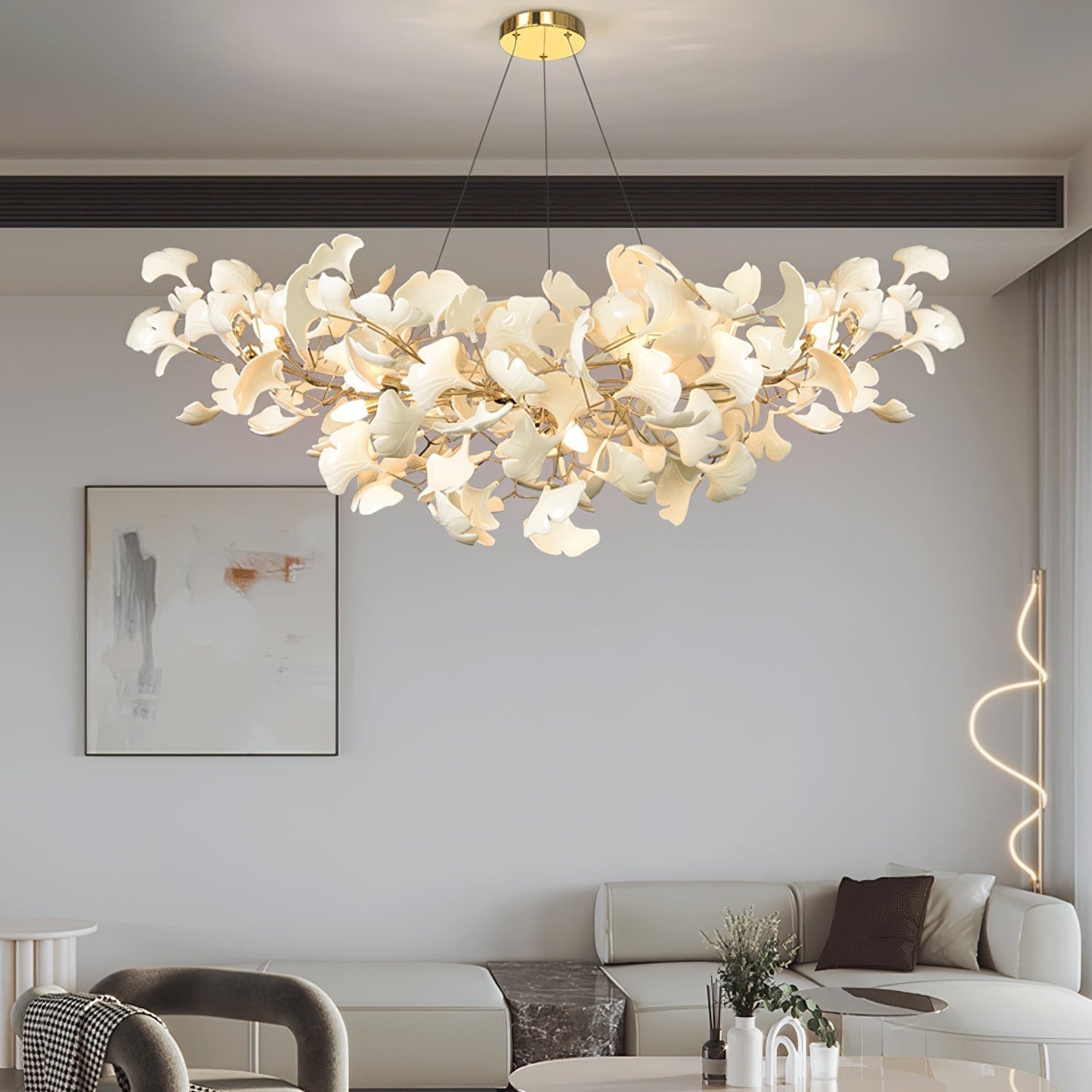 Lixora | Zeitgenössischer Kronleuchter im Gingko-Stil 2