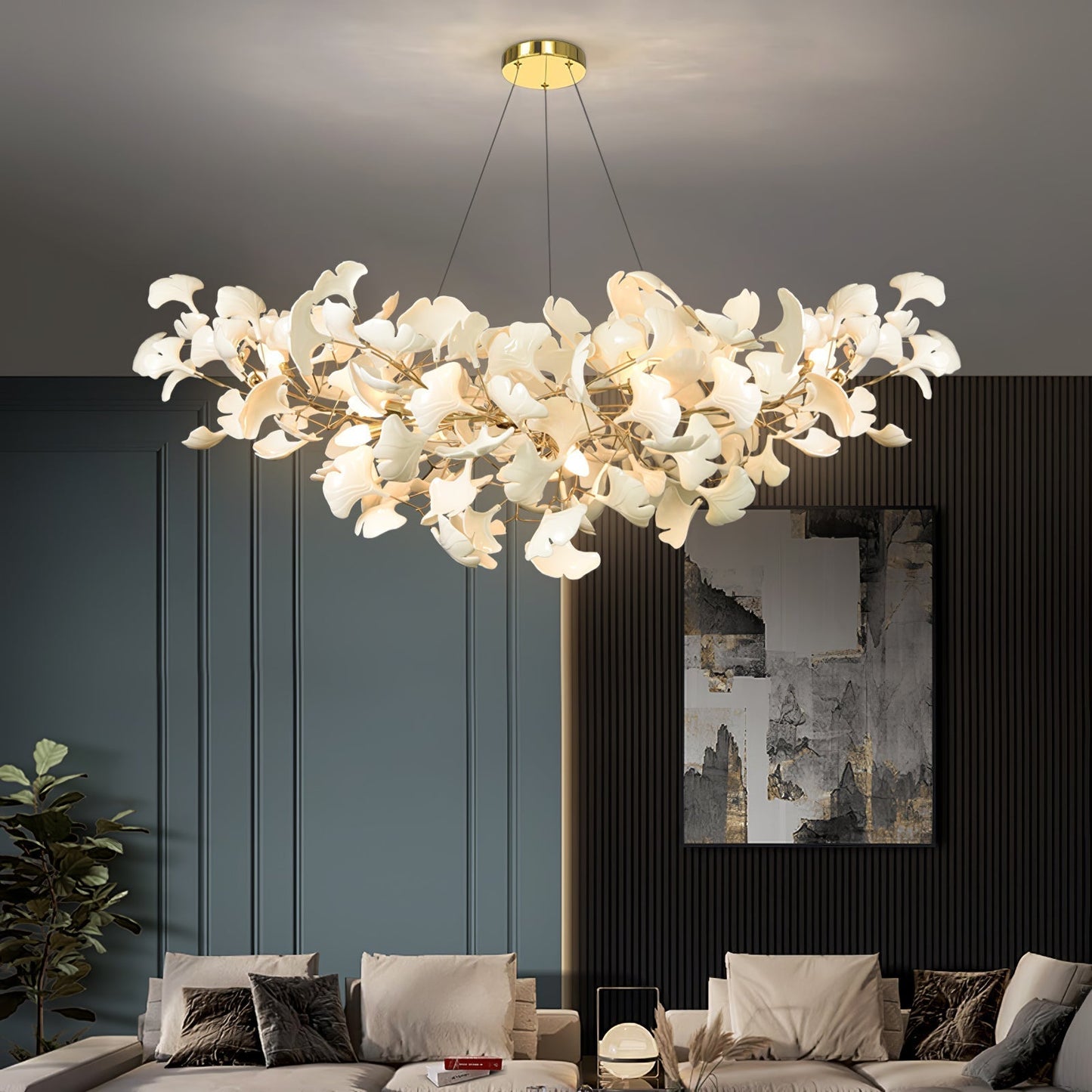 Lixora | Zeitgenössischer Kronleuchter im Gingko-Stil 5