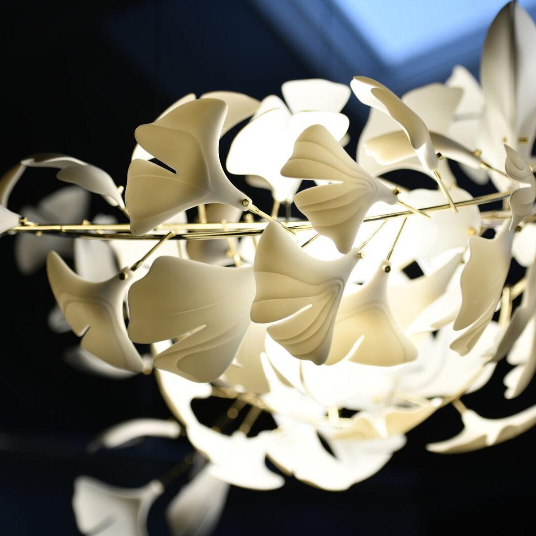 Lixora | Zeitgenössischer Kronleuchter im Gingko-Stil 8