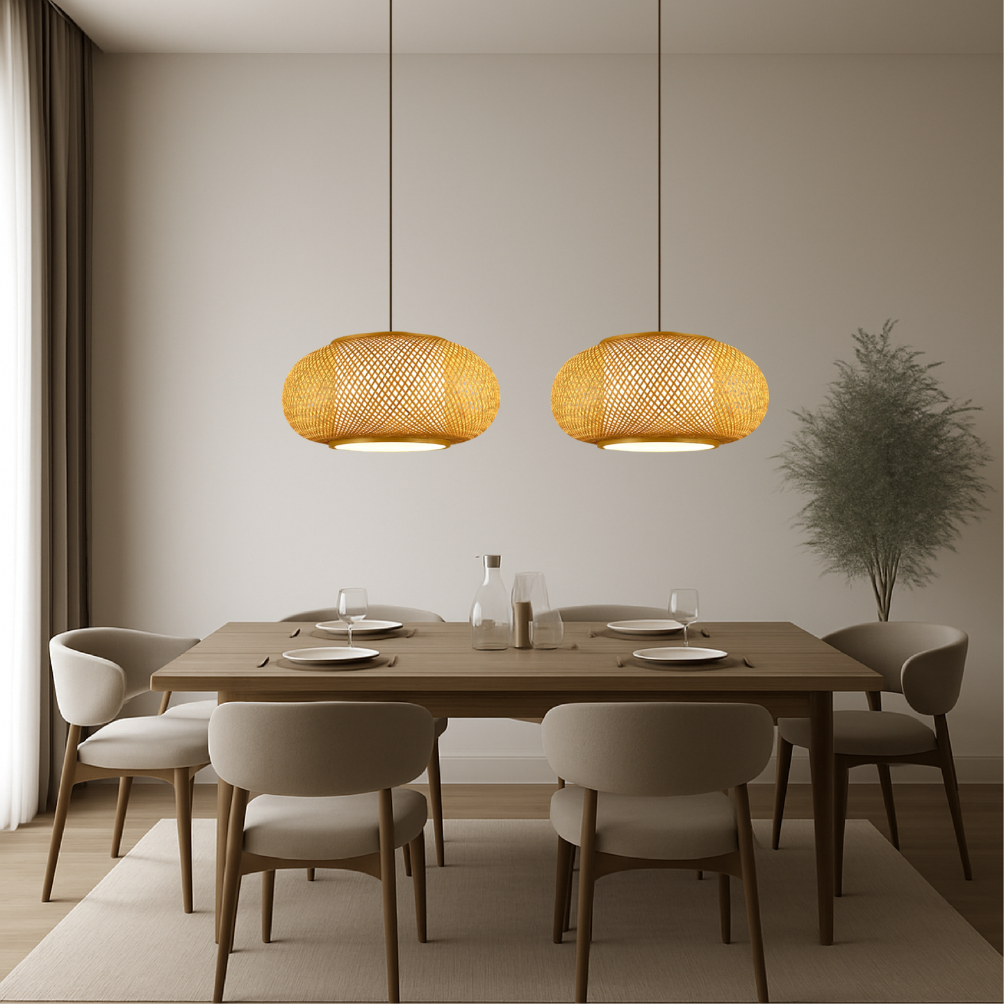 Lumetriq | Bambus-Pendelleuchte im Vintage-Stil 8