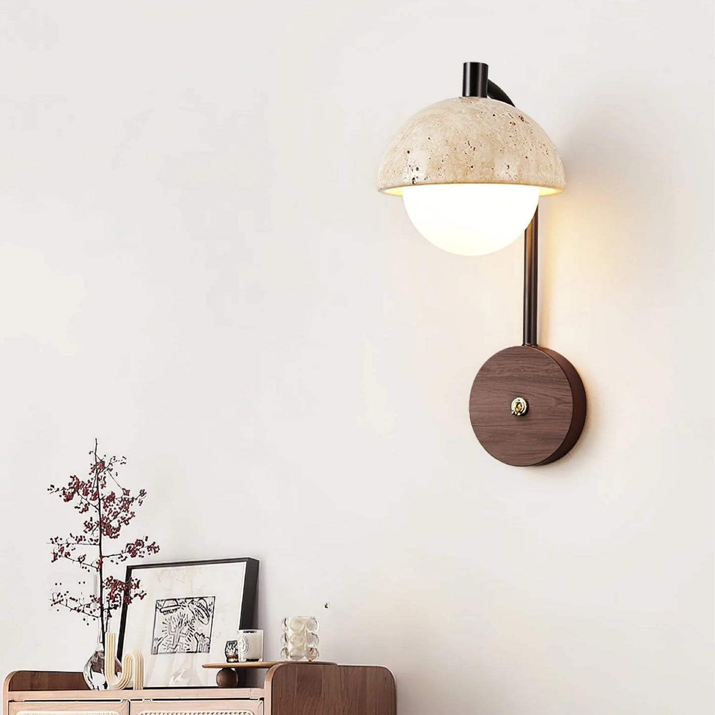 Lumeviax | Skulpturale Arco Stone Wandleuchte für Vintage-Eleganz 2