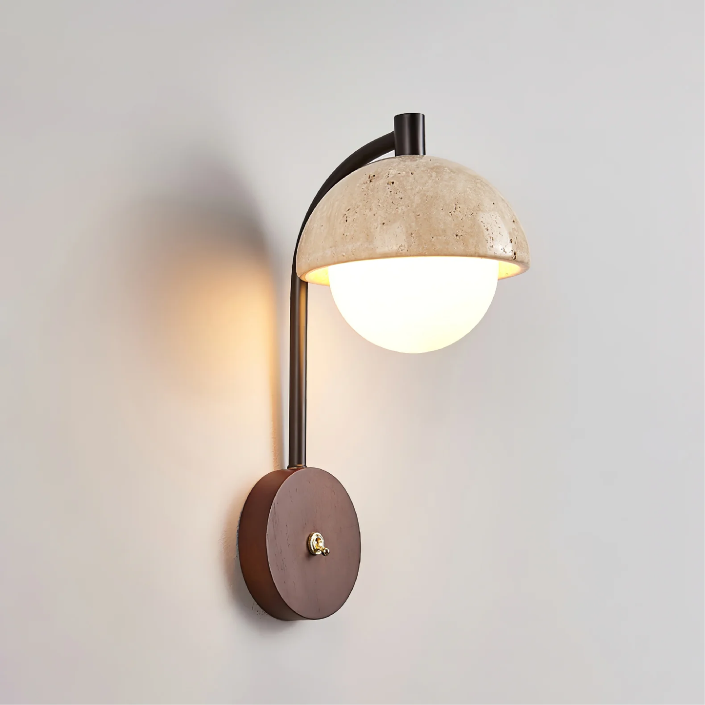 Lumeviax | Skulpturale Arco Stone Wandleuchte für Vintage-Eleganz 4