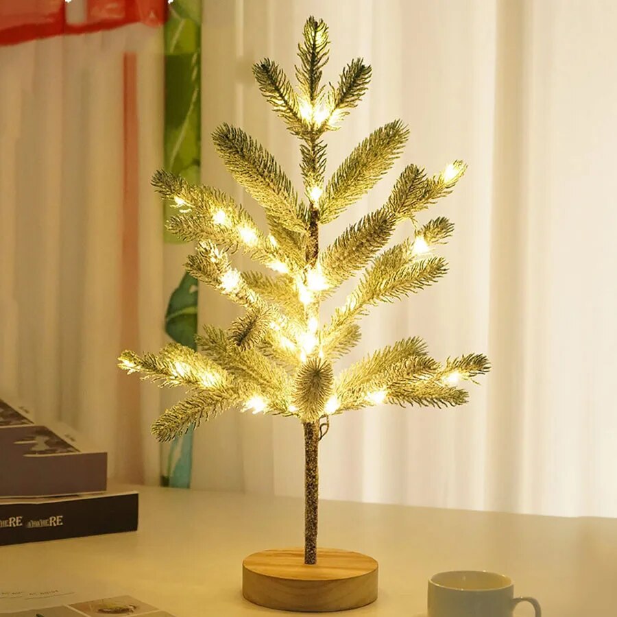 LumiPine – LED Weihnachtsbaum Tischlampe mit Warmweißem Licht 3