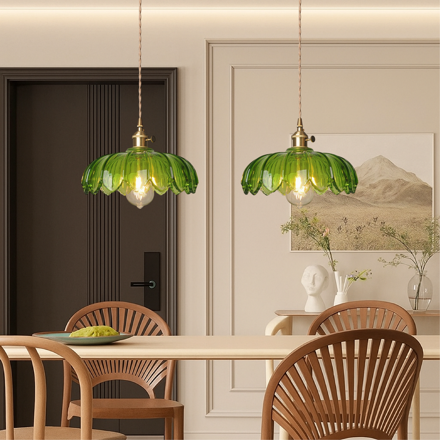 Lumoro | Elegante Hängelampe mit Glasblumen 2