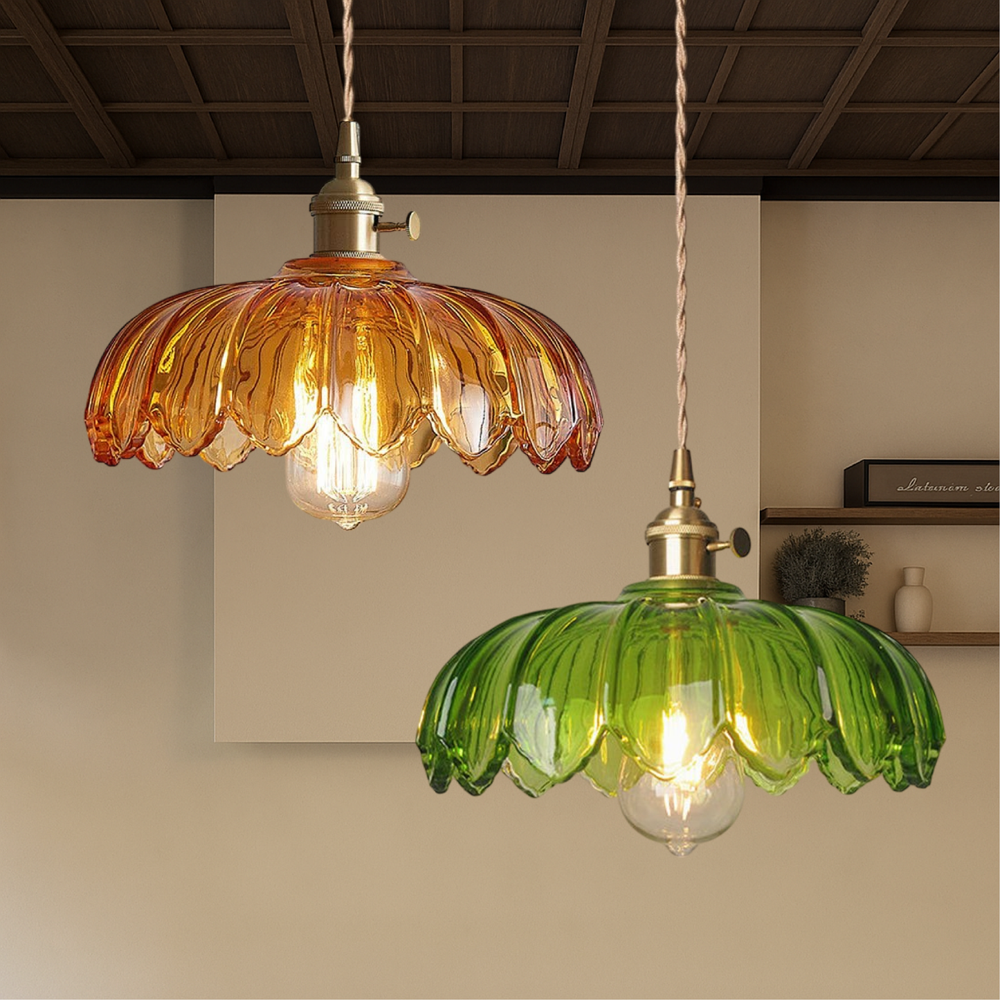 Lumoro | Elegante Hängelampe mit Glasblumen 3