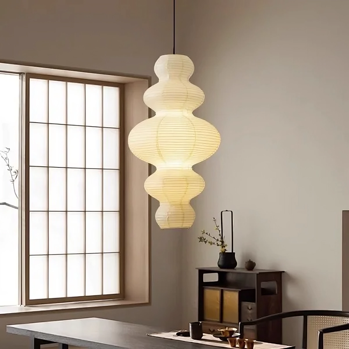 Lumory | Mehrschichtige Reispapier-Pendelleuchte für minimalistische Eleganz 1