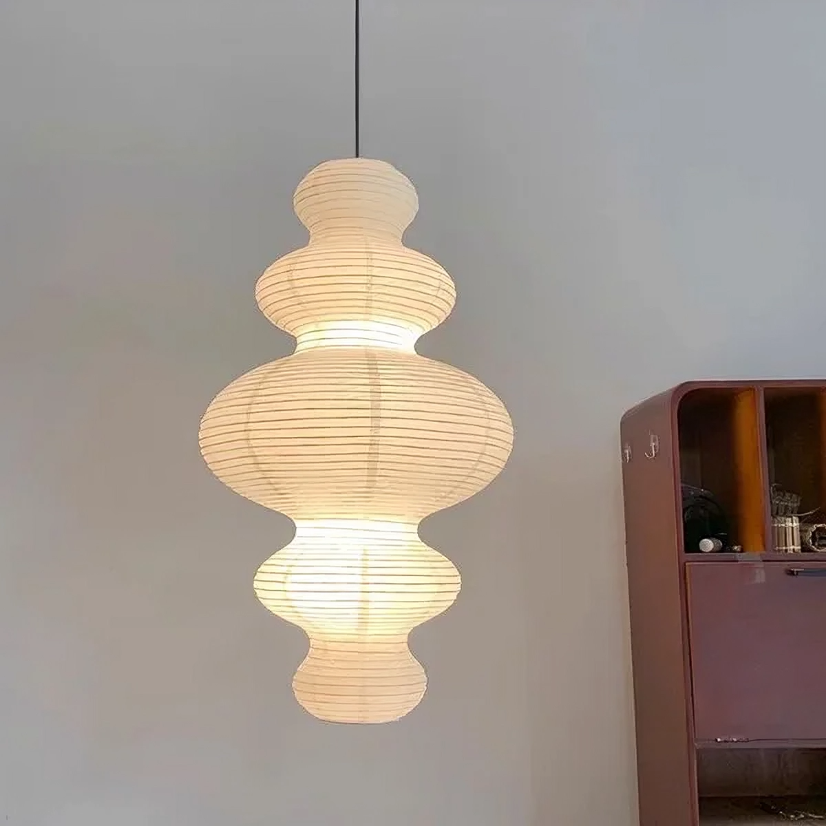 Lumory | Mehrschichtige Reispapier-Pendelleuchte für minimalistische Eleganz 3