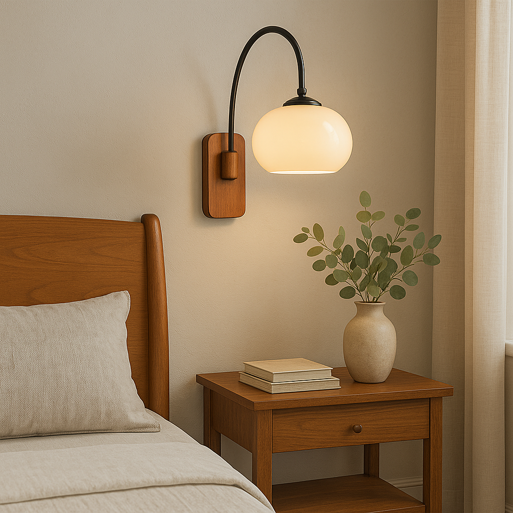 Lumoza | Moderne schwenkbare Wandleuchte im Bauhaus-Stil in Khaki 3