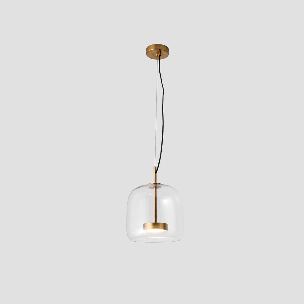 LuxeGlow – Bernsteinfarbene Retro-Pendelleuchte 0