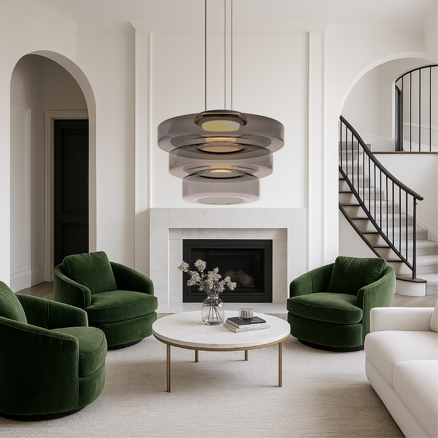 Luxelle | Dänisch inspirierte Bauhaus-Hängelampe aus Glas 1