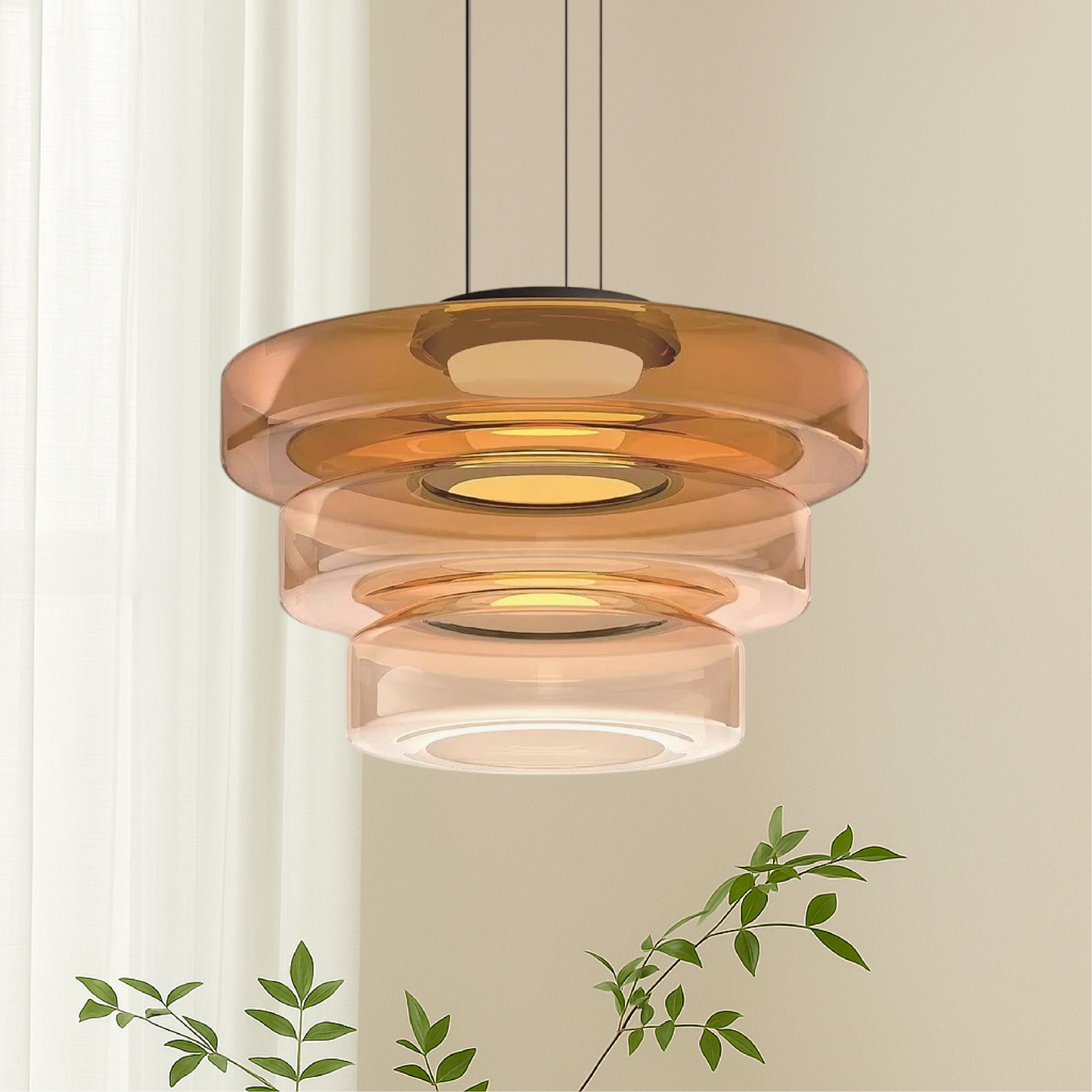 Luxelle | Dänisch inspirierte Bauhaus-Hängelampe aus Glas 10