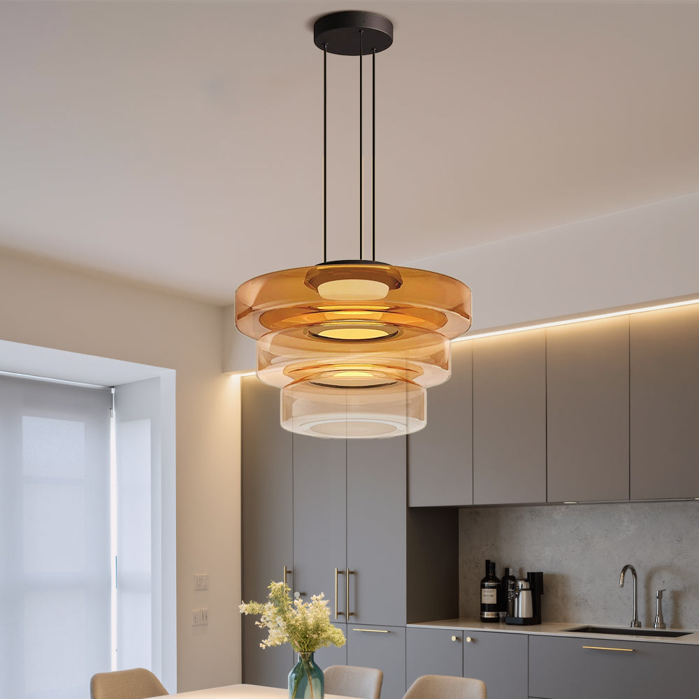Luxelle | Dänisch inspirierte Bauhaus-Hängelampe aus Glas 2