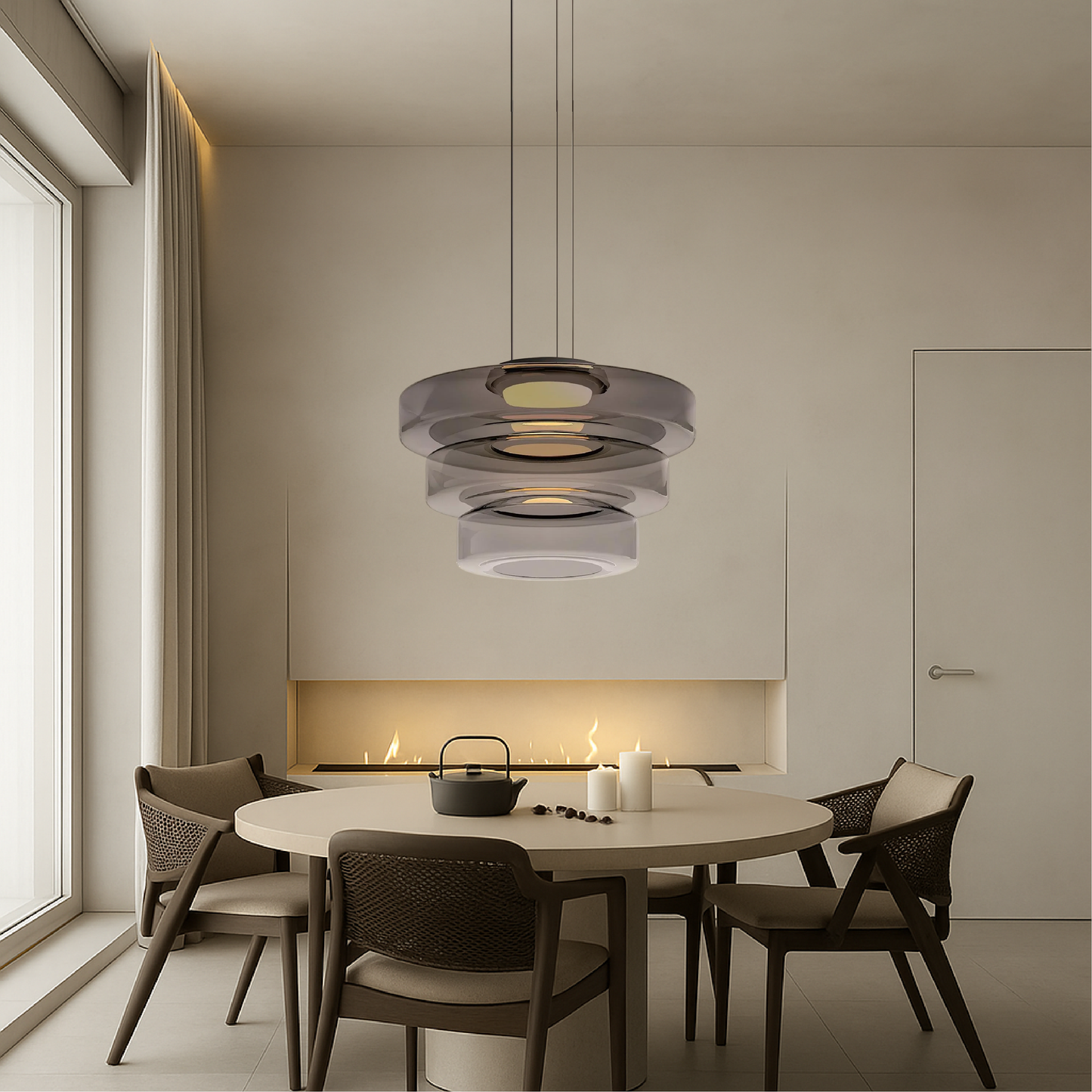 Luxelle | Dänisch inspirierte Bauhaus-Hängelampe aus Glas 3