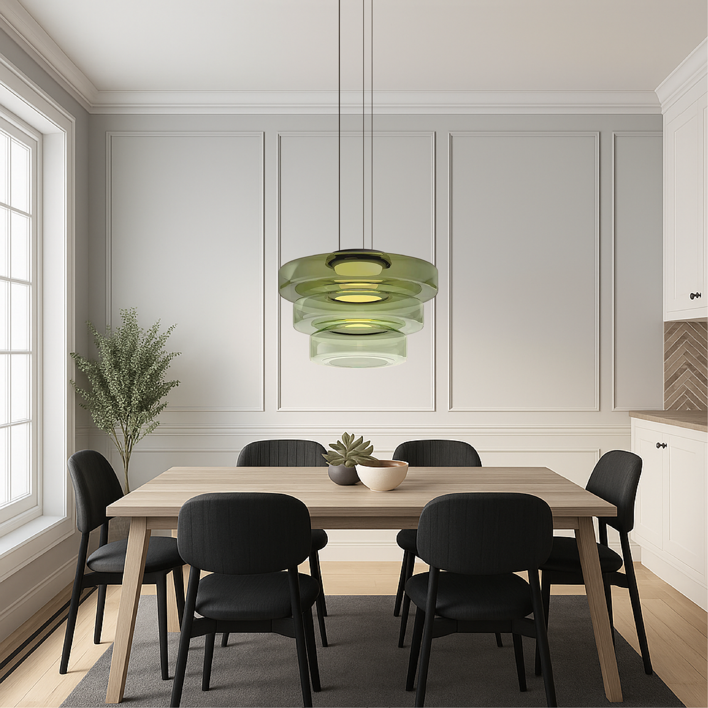 Luxelle | Dänisch inspirierte Bauhaus-Hängelampe aus Glas 6
