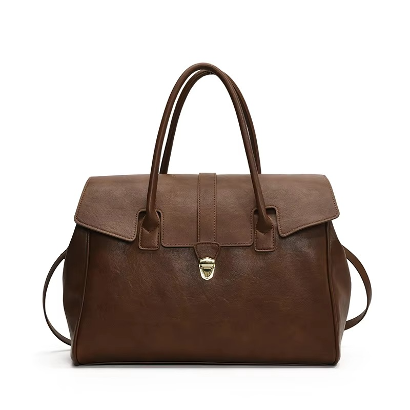 Luxuriöse Damen-Boston-Tasche mit Griff und Schultergurt 2