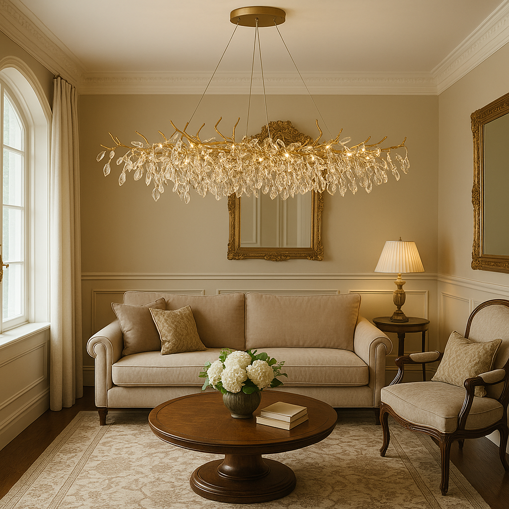 Luxvia | Glaskronleuchter im französischen Stil mit modernem Touch 4