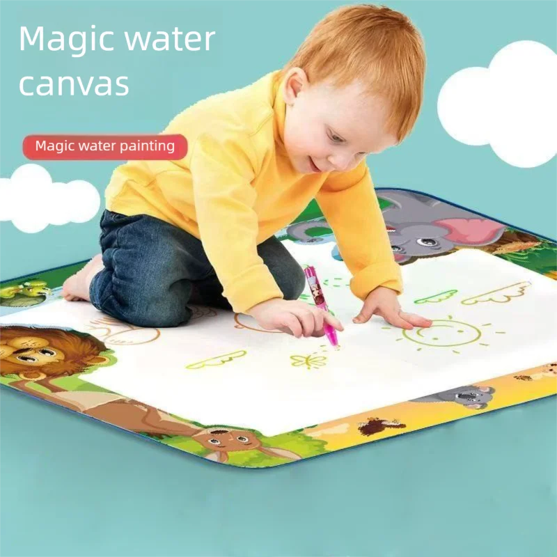 Magische Wasserzeichnungs-Matte für Kinder – Wiederverwendbare Doodle-Matte in 3 Größen mit Tier-, Ozean-, Insekten- und Dinosaurier-Themen 1