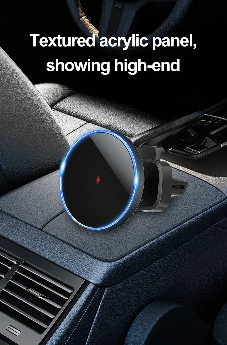 Magnetische Auto Ladehalterung mit 15W Schnellladung und 360° Drehfunktion – Kabelloses Laden für iPhone und Qi-Geräte 2