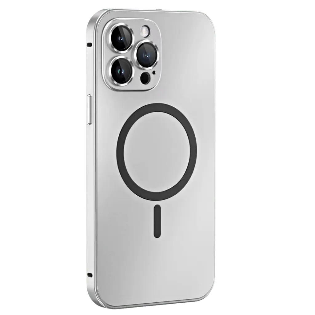 Magnetische Metallhülle für iPhone 14 Pro und iPhone 13 – Dünn, Elegant, Stoßfest, Kompatibel mit MagSafe 0