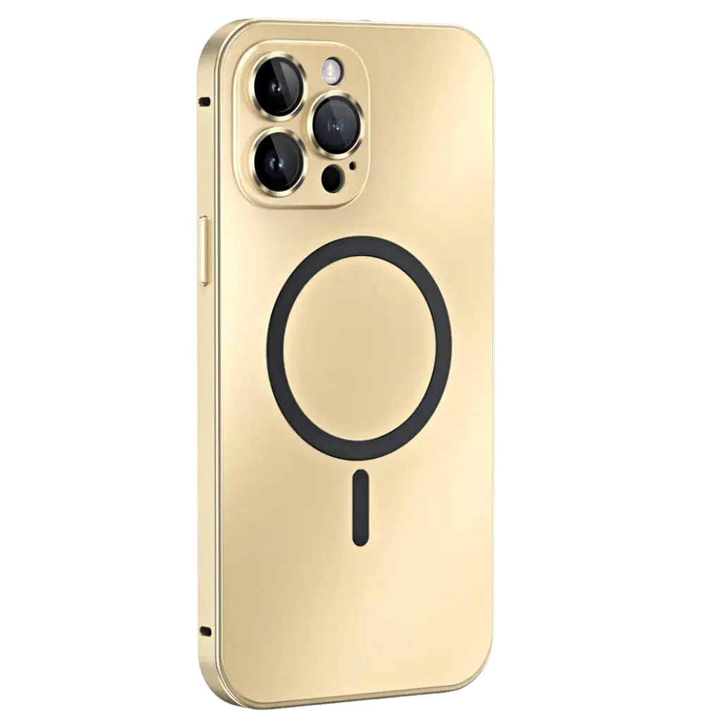 Magnetische Metallhülle für iPhone 14 Pro und iPhone 13 – Dünn, Elegant, Stoßfest, Kompatibel mit MagSafe 2