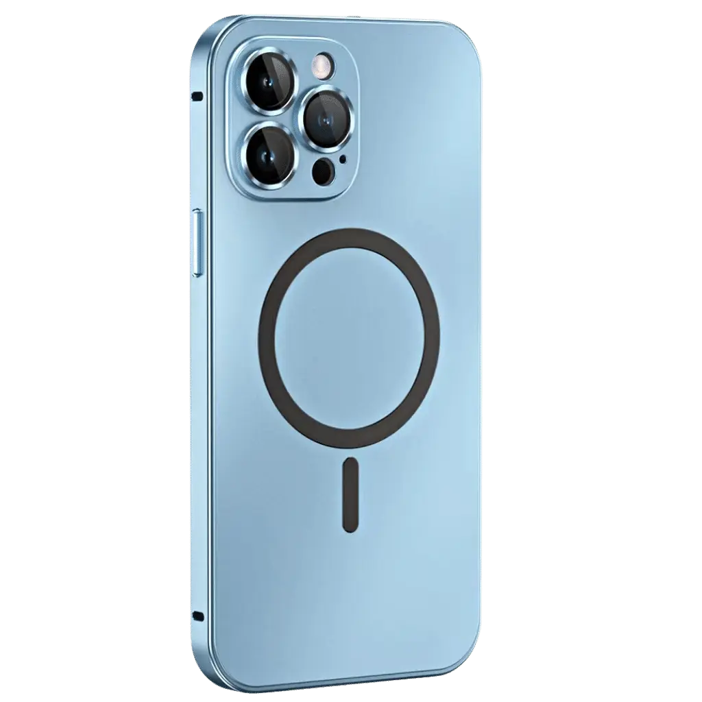 Magnetische Metallhülle für iPhone 14 Pro und iPhone 13 – Dünn, Elegant, Stoßfest, Kompatibel mit MagSafe 3
