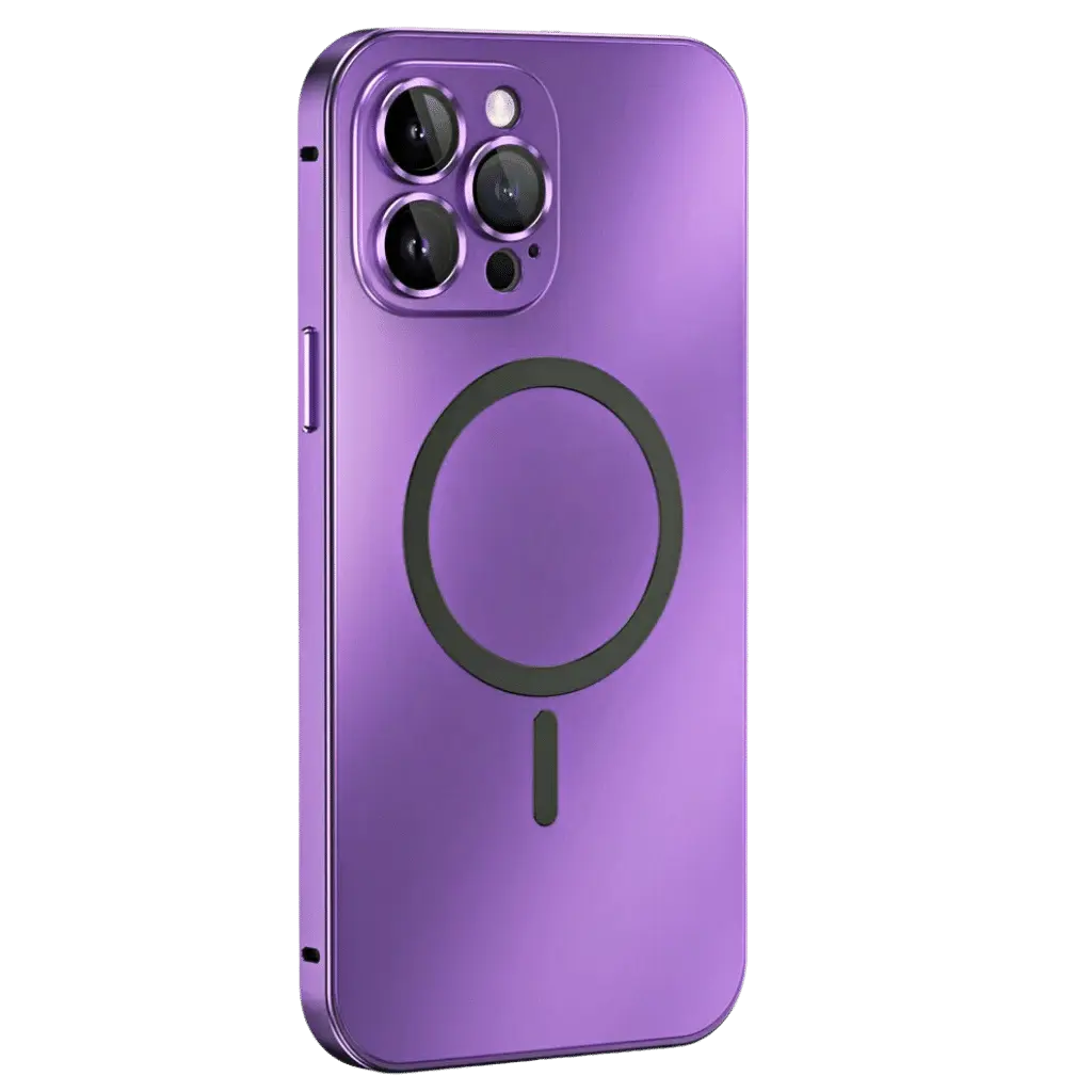 Magnetische Metallhülle für iPhone 14 Pro und iPhone 13 – Dünn, Elegant, Stoßfest, Kompatibel mit MagSafe 4