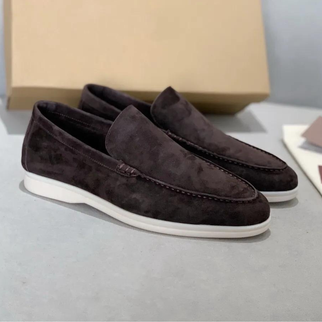 Variant image for Herren Slipper Beige Größe 42 Wildleder Atmungsaktiv Schlupfschuhe für Sommer-55