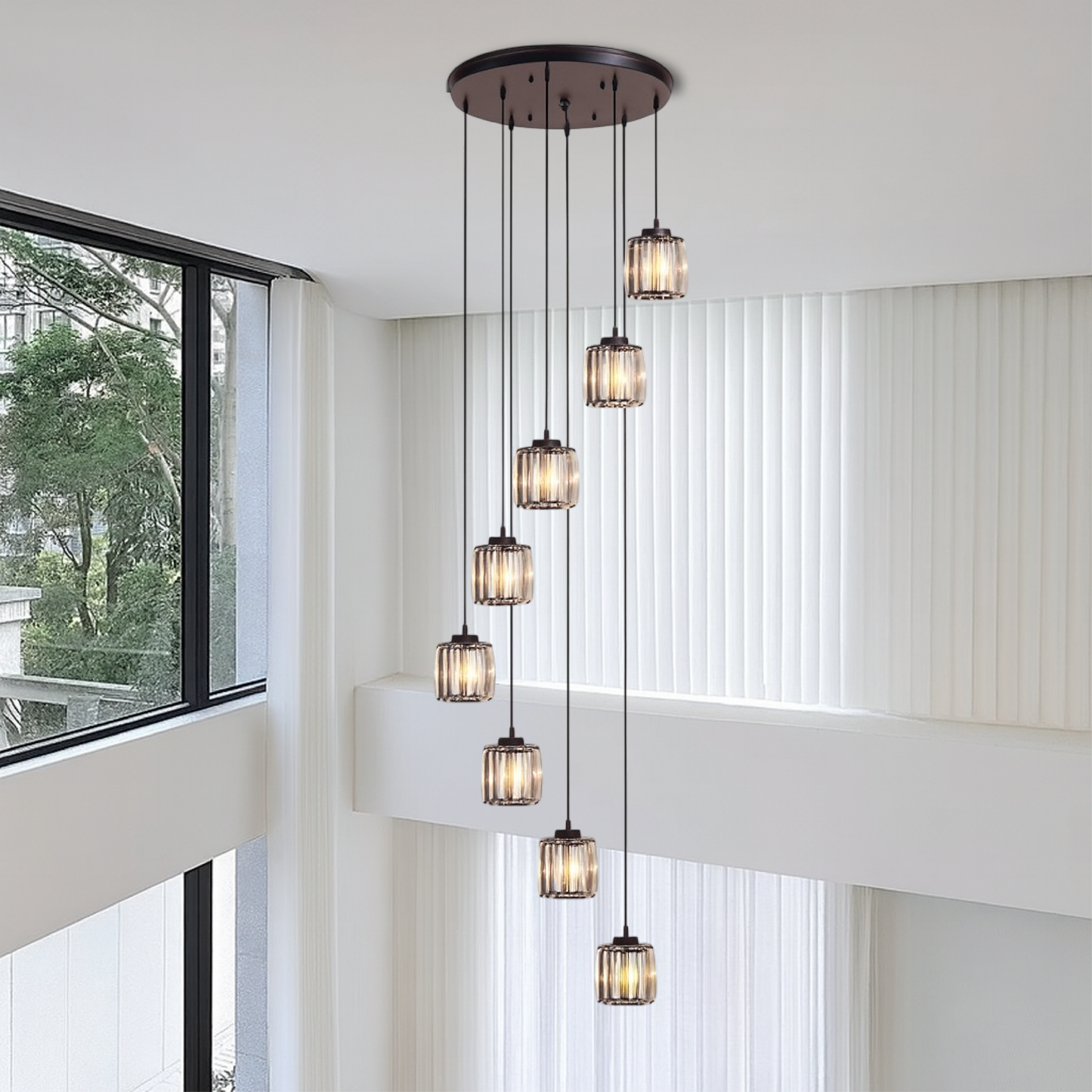 Marbleux | Moderner Kristall-Treppenleuchter 1