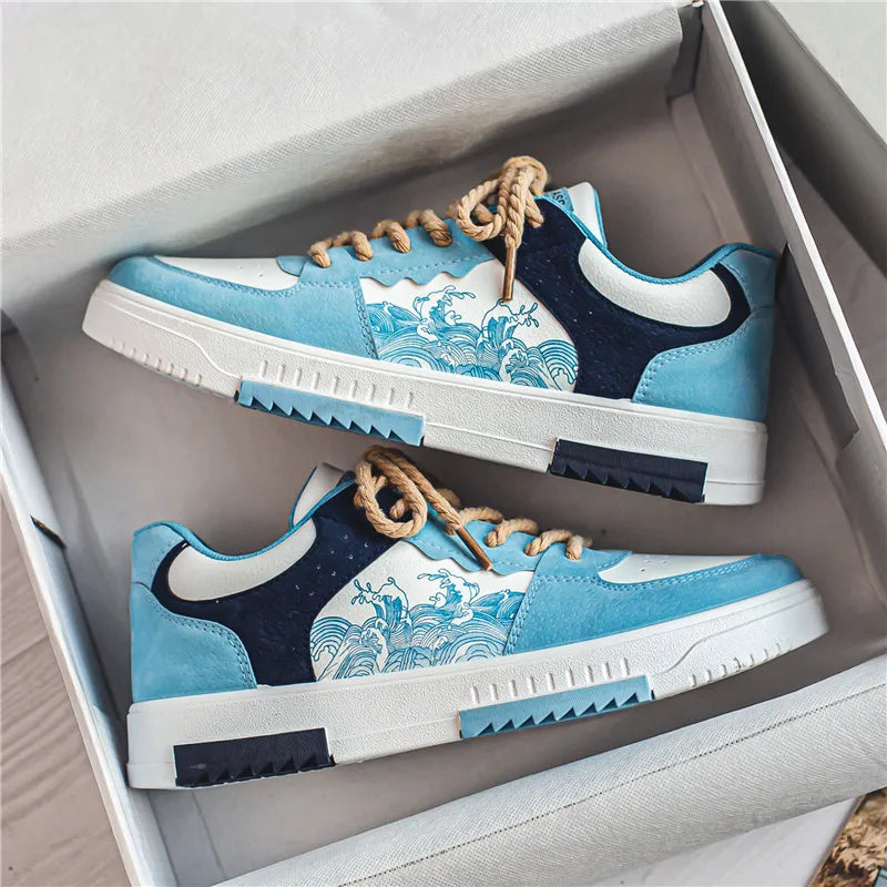 Herren Schuhe Dunkelblau Größe 42 Leder Komfortabel und Modern-6