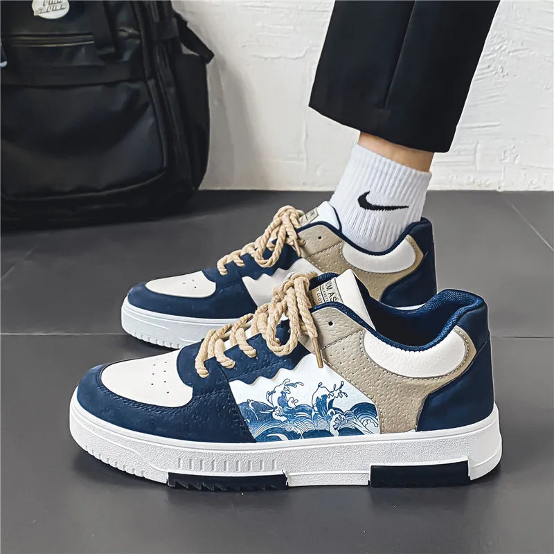 Herren Schuhe Dunkelblau Größe 42 Leder Komfortabel und Modern-1
