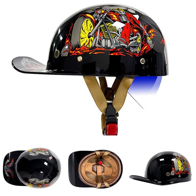 Men’s Motorcycle Helmet DOT Approved ABS Shell Lightweight 6