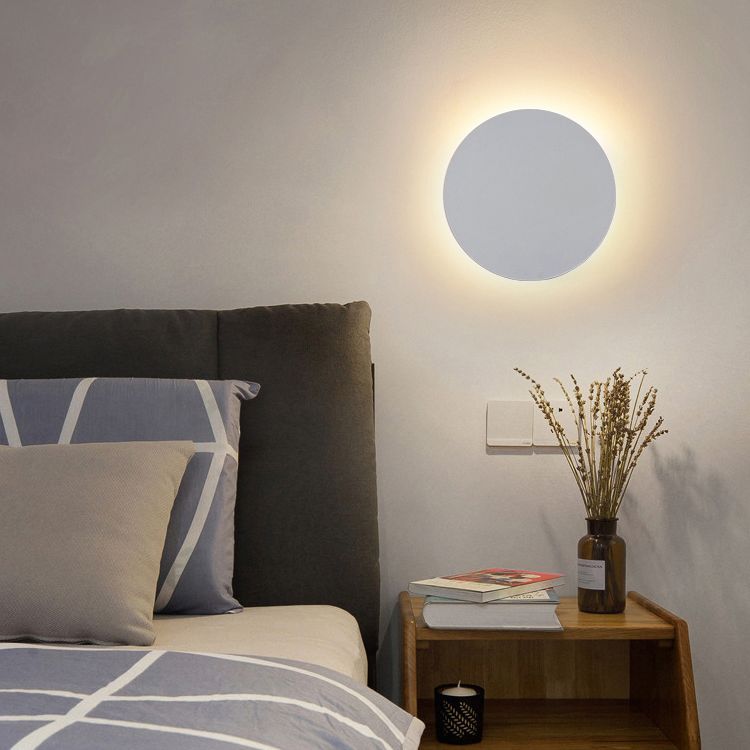 Moderne LED Wandleuchte Schwarz für Innenräume – Stilvolle Metallrunde mit Warmem Licht für Schlafzimmer und Wohnzimmer 6