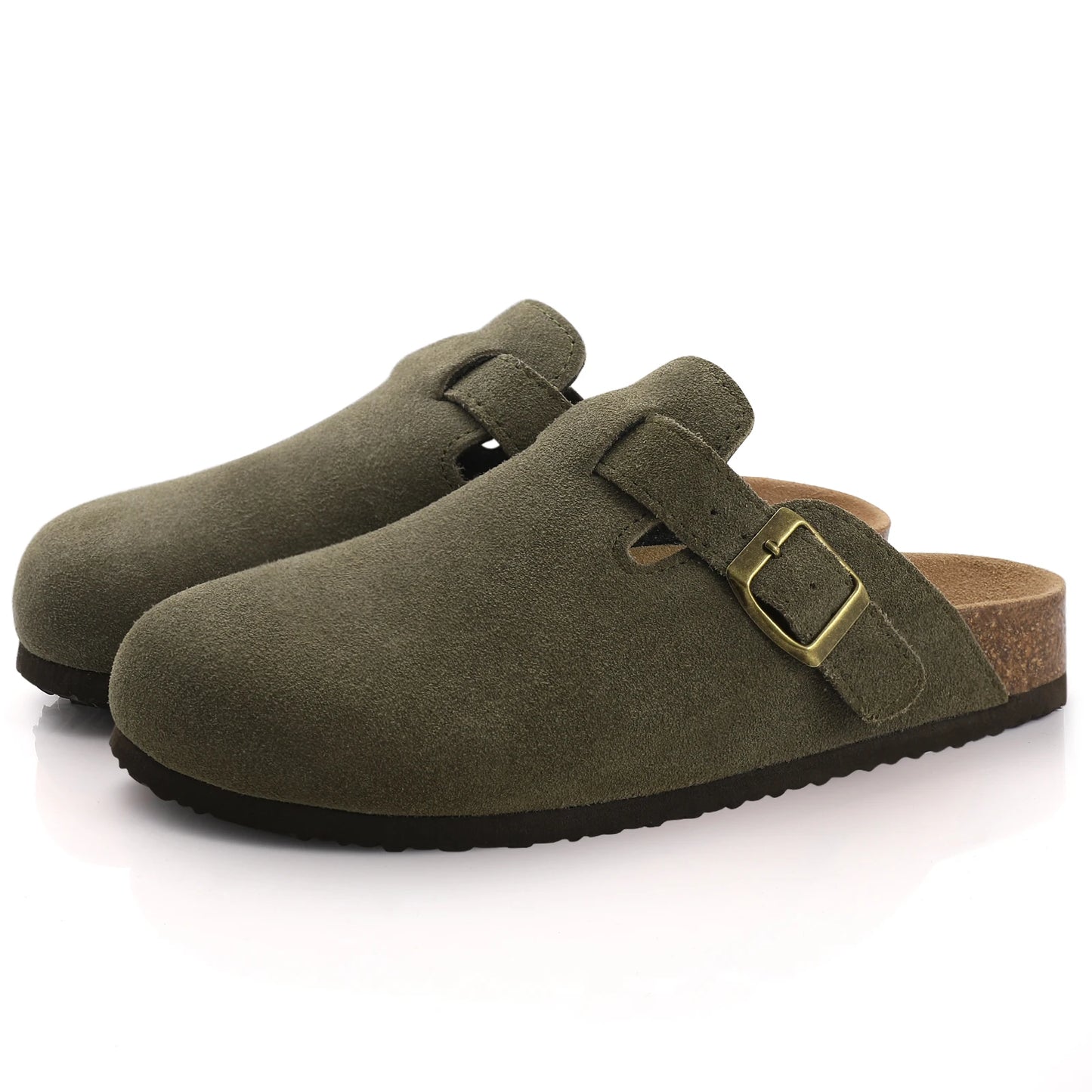 Modische Suede Mules Damen mit Korksohle und Fußgewölbeunterstützung – Bequeme Mules Schuhe für drinnen und draußen 13