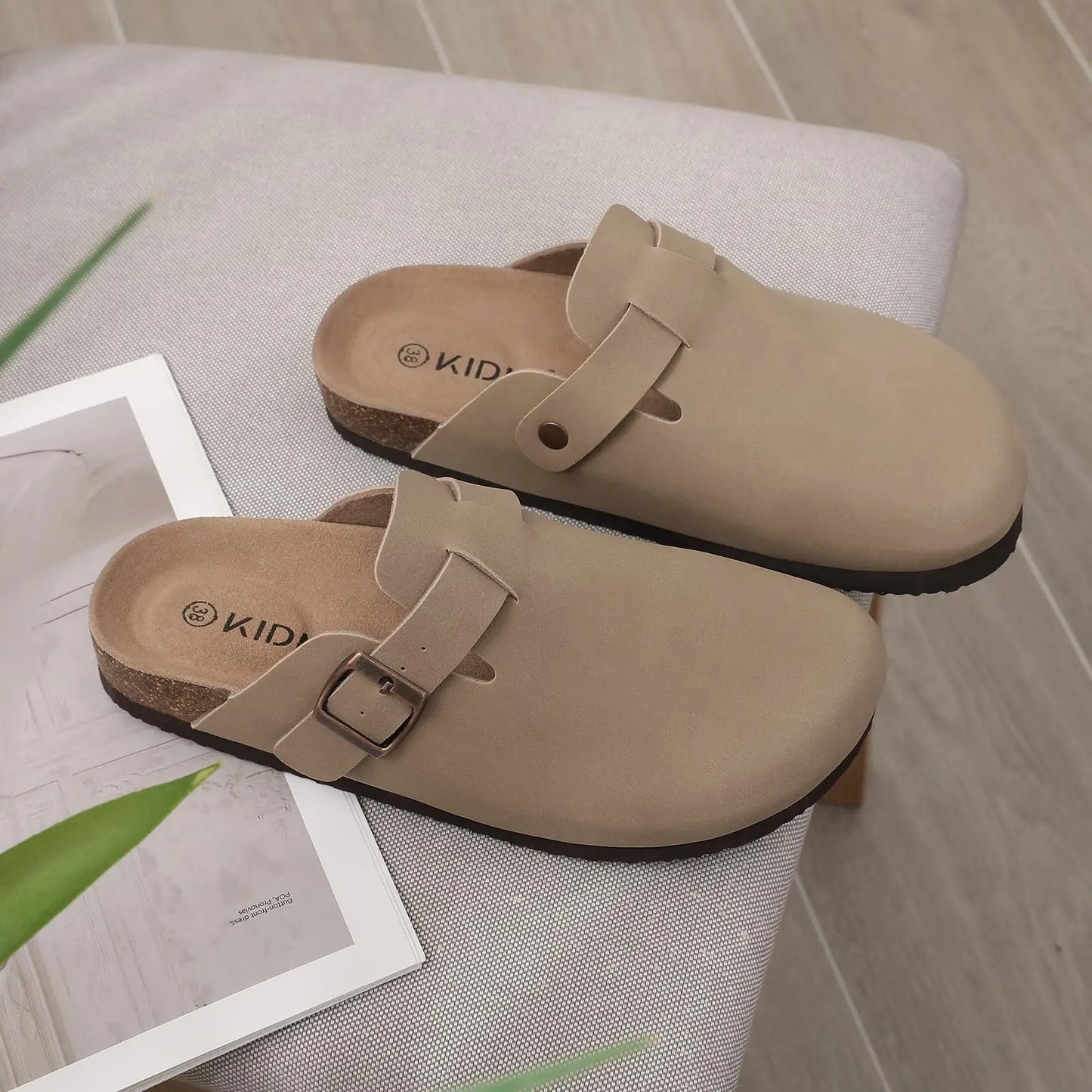Modische Suede Mules Damen mit Korksohle und Fußgewölbeunterstützung – Bequeme Mules Schuhe für drinnen und draußen 5
